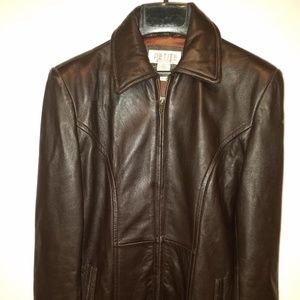 Petite Sophisticate Vintage Leather Jacket
